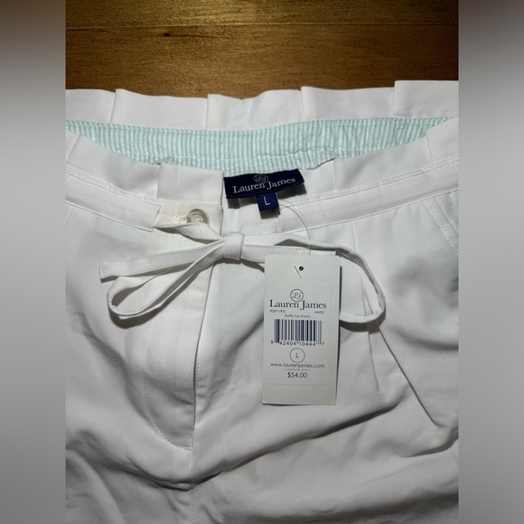 (NWT) Lauren James White Ruffle Top Shorts Women’s Size Large - Picture 3 of 4